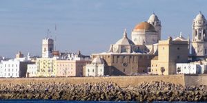 Cadiz skyline and beach